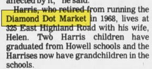 Diamond Dot Market - June 1980 Article On Joe Harris